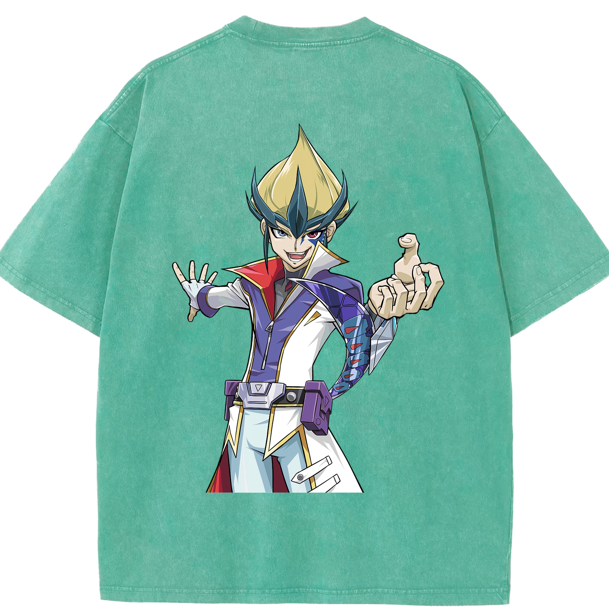 （画像用） 遊☆戯☆王 Yu-Gi-Oh! 綿100% ヴィンテージ風 半袖Tシャツ（背面プリント）